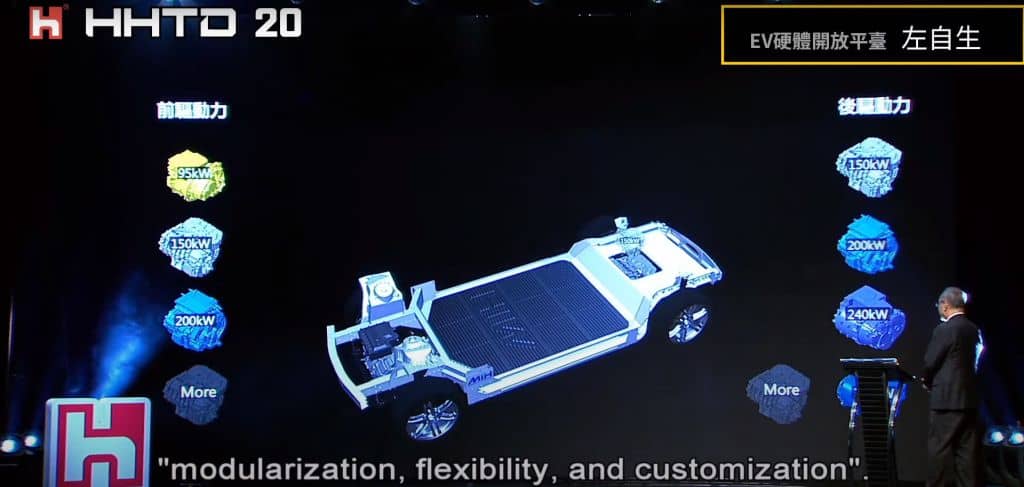 Chinesa Foxconn revela plataforma elétricas para marcas de carros 