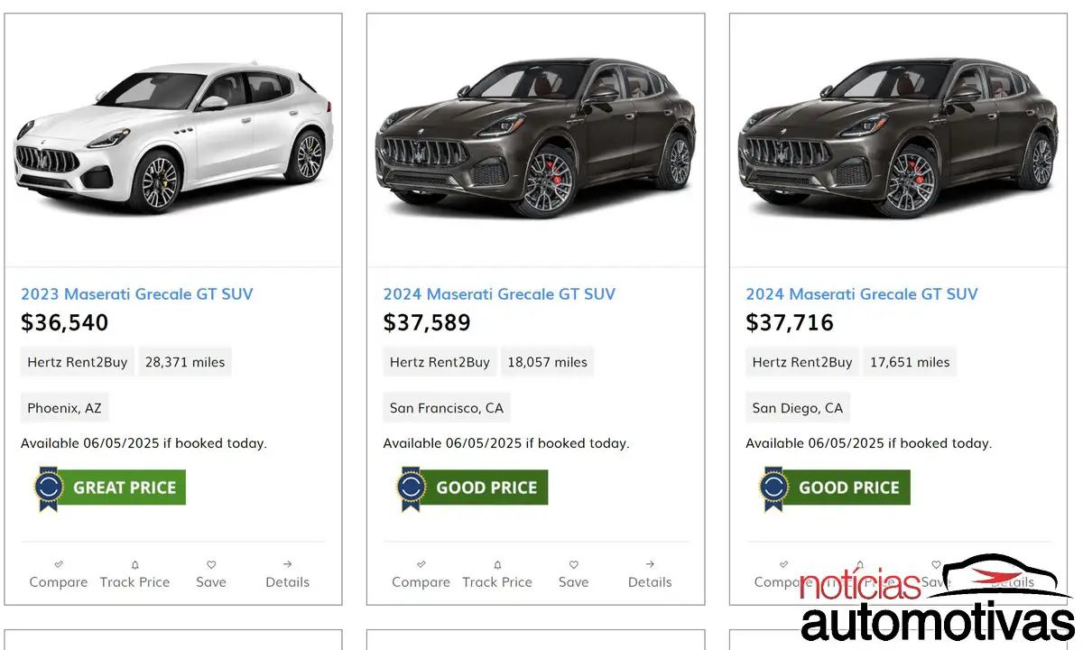 Locadora Hertz joga a toalha e vende frota de Maserati Grecale por preço de Volkswagen Tiguan nos Estados Unidos