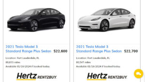 hertz tesla model 3 3