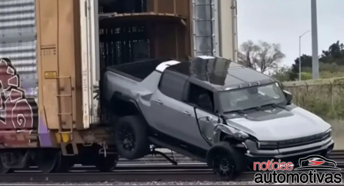 Tentativa de roubo cinematográfica de Hummer EV termina em desastre e prejuízo milionário nos trilhos