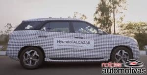 Hyundai Alcazar tem teaser com camuflagem na Índia (vídeo) 