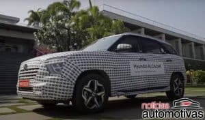 Hyundai Alcazar tem teaser com camuflagem na Índia (vídeo) 
