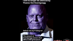 influenciador reclama koenigsegg