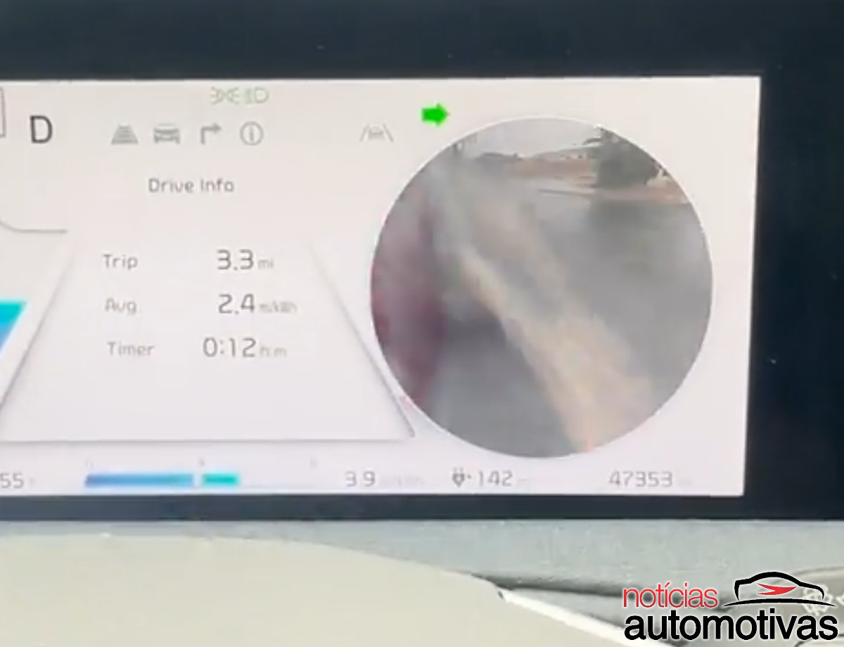 kia camera ponto cego chuva