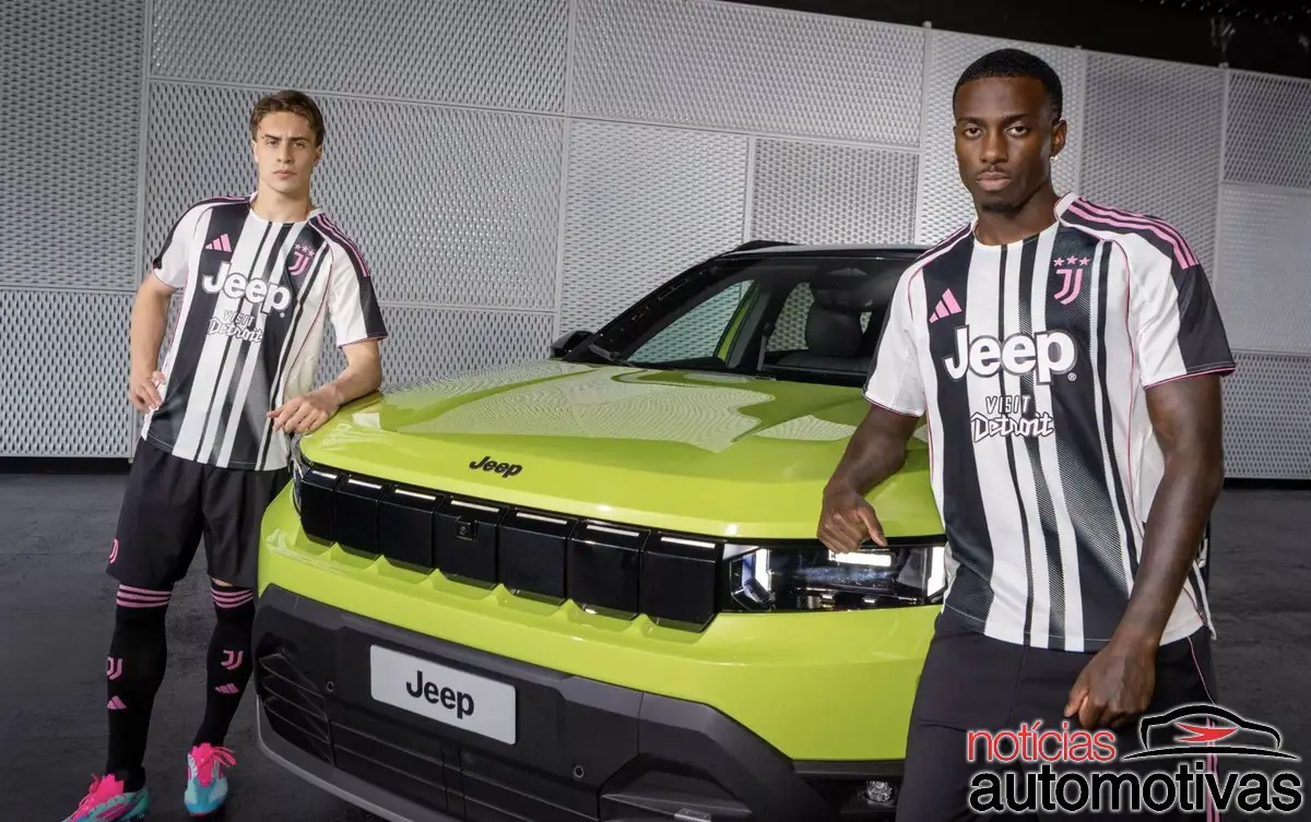 Jeep, patrocinadora do Juventus, mostra nova geração do Compass junto com os jogadores do time