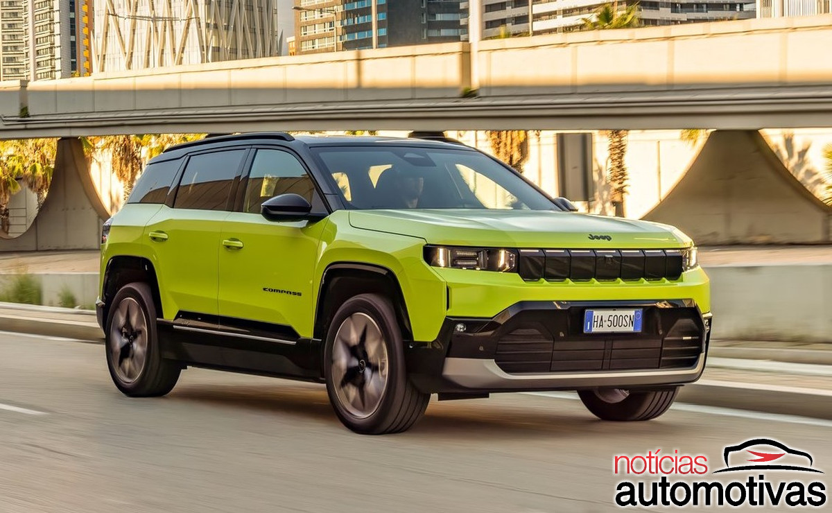 Novo Jeep Compass híbrido pode rodar quase 1.000 km; nova geração estreia com PHEV na Europa