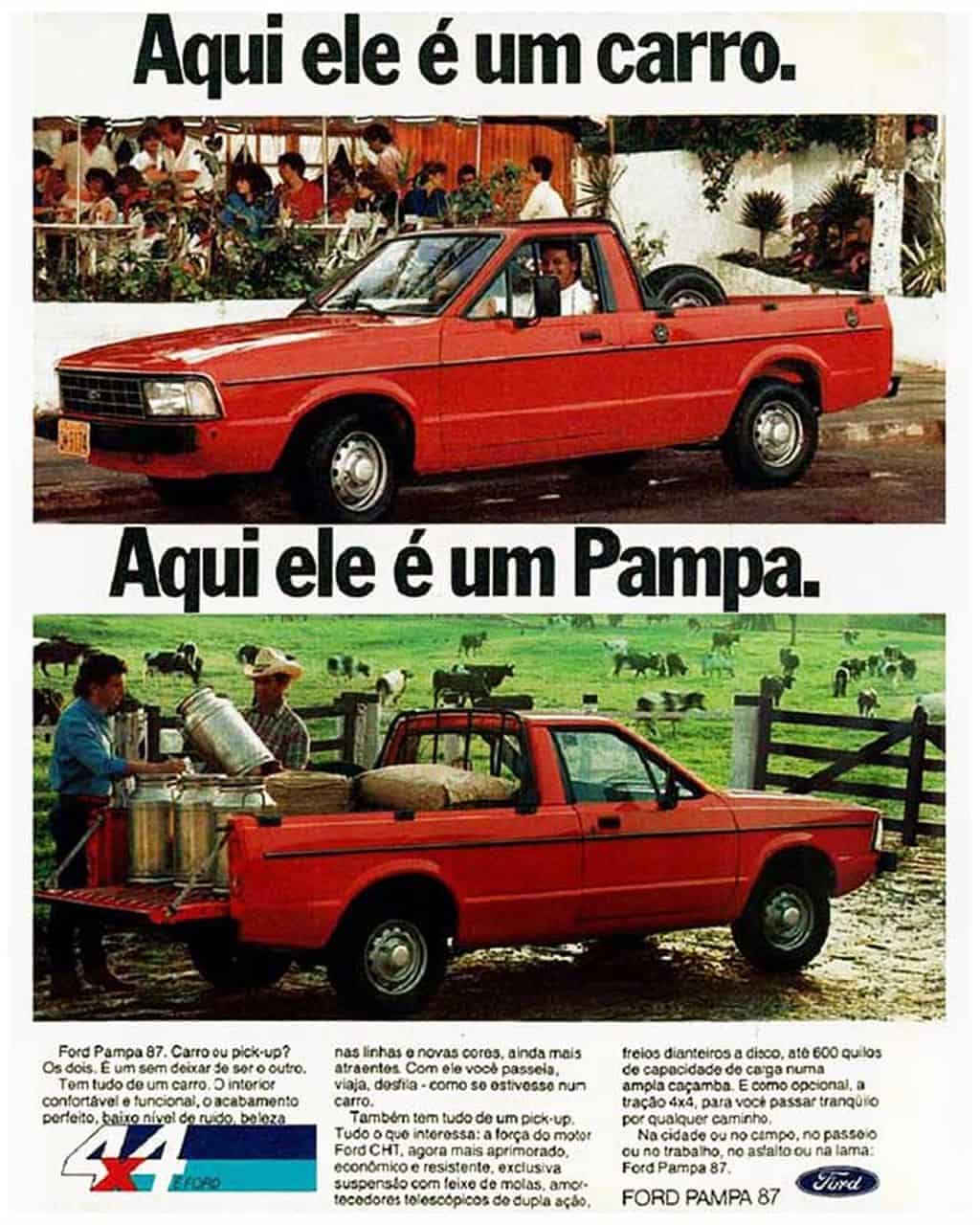 Pampa 4x4: a trajetória de uma picape que foi inovadora nos anos 80 