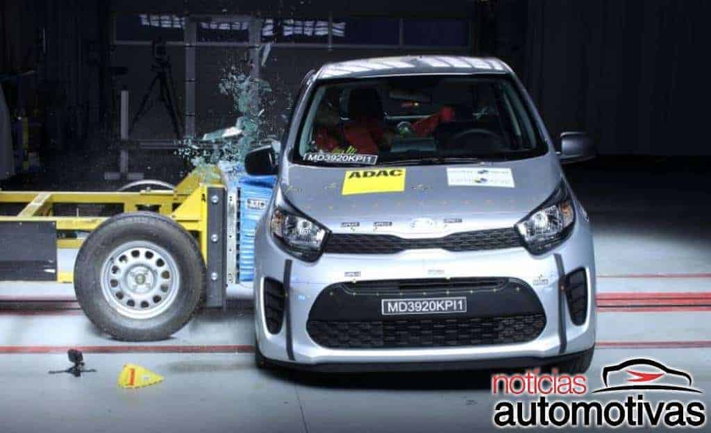 Kia Picanto ainda vendido com um airbag zera no Latin NCAP 