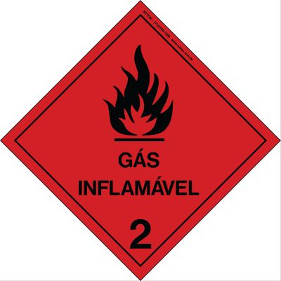 placa produtos perigosos gas inflamavel 2