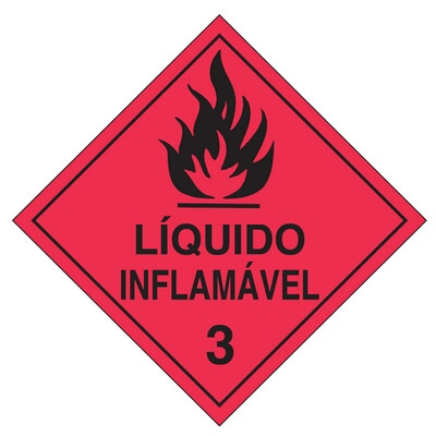 placa produtos perigosos liquido inflamavel 3