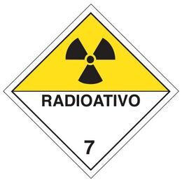placa produtos perigosos material radioativo 7
