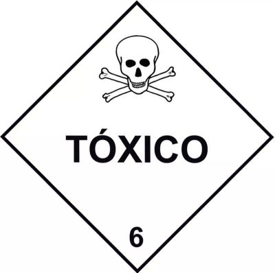 placa produtos perigosos substancias toxicas infectantes 6