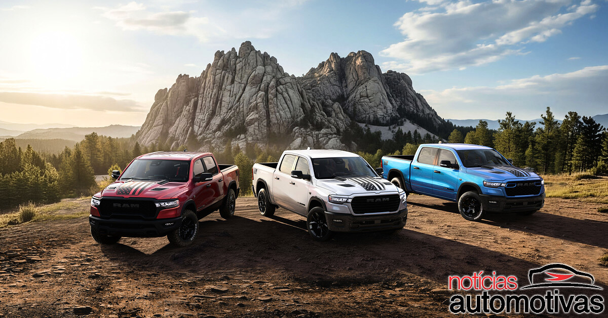 Festa na terra do Tio Sam: Ram 1500 comemorativa dos 250 anos dos EUA ganha as cores da bandeira americana