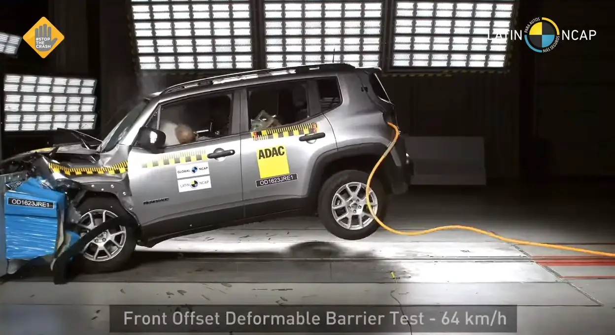 Latin NCAP: Jeep Renegade com 2 airbags ganha 1 estrela