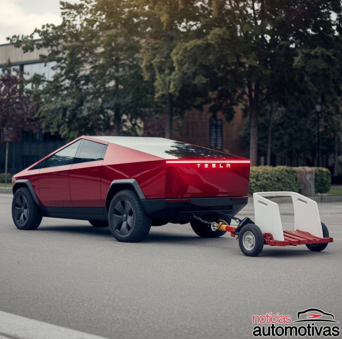 tesla cybertruck suporte reboque