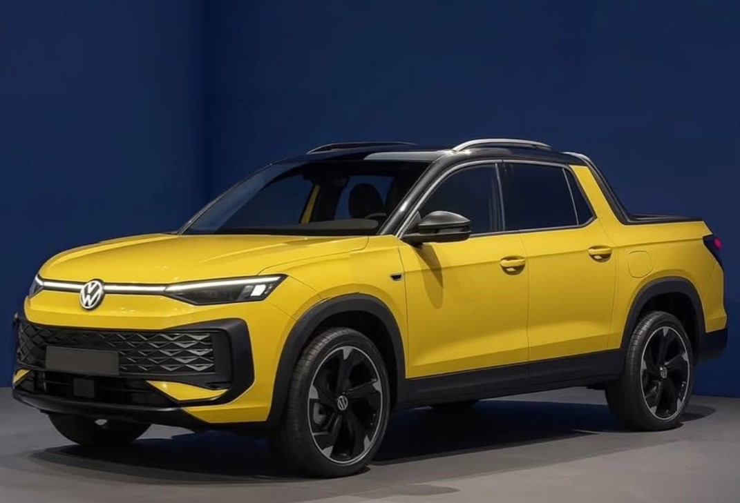 Projeção: Nova Picape da Volkswagen deve ganhar versão híbrida flex para competir com BYD